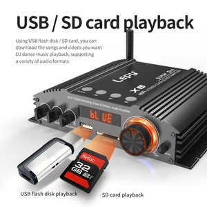 LEPY-X5 2X100W Công Suất Cao Màu Xanh Dương Răng 5.0 Kỹ Thuật Số Đồng Trục Giải Mã Công Suất Cao Thẻ USB <span class=keywords><strong>SD</strong></span> Bộ Khuếch Đại Phát Lại Không Mất Dữ Liệu - Product Image 3