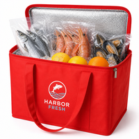 Grote, dikke, opvouwbare, koelhoudende koeltas, lunchtas voor eten, fruit, zeevruchten, biefstuk, isolatiezak, warmte-isolatie, ijspak