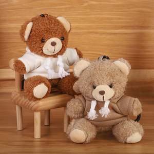 Nuevo Llavero de Peluche con Forma de Oso Teddy y Capucha, Súper Suave, 12 cm, con Logotipo Personalizable, Kawaii, de Algodón PP, ODM, Regalo Personalizado - Product Image 5