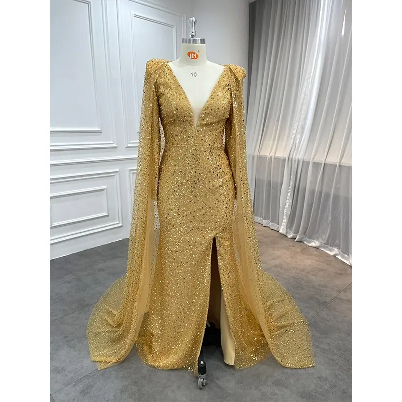 Vestido de festa formal luxuoso, elegante, de cristal, vestido para noite, de alta qualidade, champanhe, dourado, longo, para noite, turco