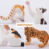 Juego de 8 Figuras de Animales en Miniatura para Escritorio, Figuras Realistas de Gatos, Juguete Educativo, Adornos para Pasteles de Gatitos para Niños