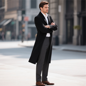 JXKRSZF 맞춤형 남성용 울 코트, 대학생용 남녀공용 보온 울 코트 - Product Image 2