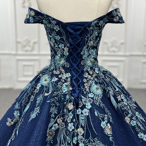 Jancember 9872 Vintage hors épaule Appliques robes femmes robe de soirée - Product Image 6