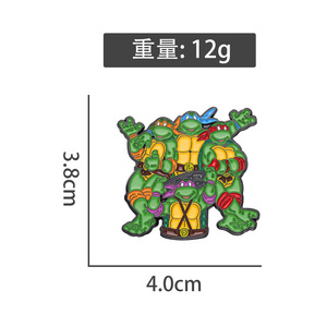 Venta al por mayor <span class=keywords><strong>de</strong></span> alfileres <span class=keywords><strong>de</strong></span> metal tortugas verdes dibujos animados película <span class=keywords><strong>de</strong></span> anime tortuga verde <span class=keywords><strong>hermanos</strong></span> broche insignia <span class=keywords><strong>de</strong></span> metal alfileres <span class=keywords><strong>de</strong></span> solapa - Product Image 3