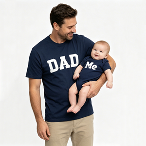 Hongbo Daddy <strong>and</strong> Me Matching Outfits Personalized Designer <strong>Shirts</strong> <strong>Father</strong> &amp; <strong>Son</strong> Custom logo Fabric Daddy <strong>and</strong> <strong>Son</strong> Matching Outfits - Product Image 3
