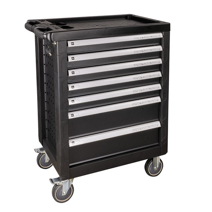 7-Drawer Empty Tool Trolley Convenient Storage Cart