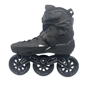 Custom freestyle urban 3 wheels 110mm aggressive inline skate screw locked cuff buckets high quality inline speed roller skate
