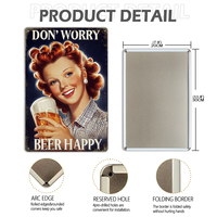 Plaque Métallique Personnalisée Vintage pour Bière et Café, Décoration Murale, Panneau Décoratif 20x30 pour Bar, Café, Pub, Plaque en Fer Blanc par Sublimation