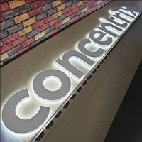 Enseigne commerciale personnalisée, enseigne rétroéclairée personnalisée, logo 3D, enseignes métalliques, enseignes lumineuses, enseigne en métal, enseigne murale avec logo, enseigne lumineuse LED