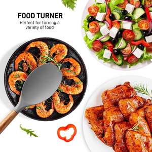 Juego de utensilios de <span class=keywords><strong>cocina</strong></span> antiadherentes, 7 Uds., vajilla de <span class=keywords><strong>cocina</strong></span>, <span class=keywords><strong>cubiertos</strong></span>, utensilios de <span class=keywords><strong>cocina</strong></span> de <span class=keywords><strong>silicona</strong></span> con mango de madera - Product Image 6