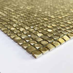 Mosaïque moderne hexagonale dorée de luxe en aluminium massif <span class=keywords><strong>brossé</strong></span>, design de parquet pour dosseret mural pour murs intérieurs - Product Image 3