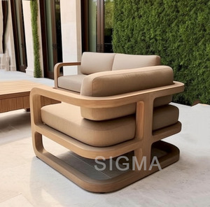 Hot Bán Gỗ Tếch Đồ Nội Thất Ngoài Trời Bộ Phòng Chờ <span class=keywords><strong>Patio</strong></span> Ban Công Vườn Bằng Gỗ Ghế Sofa <span class=keywords><strong>Set</strong></span> Cắt Vườn Sofa - Product Image 6