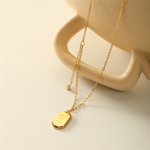 Vendita Diretta dalla Fabbrica Collana Girocollo in Acciaio Inox Placcato Oro 18K con Catena Ovale e Diverse <span class=keywords><strong>Lingue</strong></span> dell'Amore per Ragazze - Product Image 2