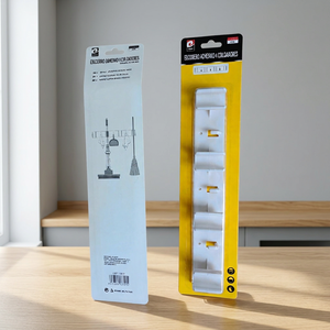 Clip per Mop con 4 Teste in Plastica Adesive, Confezione da 6 Ganci da Parete per Attrezzi di Pulizia - Product Image 3