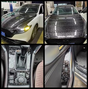 <span class=keywords><strong>Film</strong></span> noir en acier au <span class=keywords><strong>carbone</strong></span> forgé en fibre de <span class=keywords><strong>carbone</strong></span> PET brillant 0.3*18M pour intérieur de voiture, <span class=keywords><strong>capot</strong></span>, autocollant de carrosserie, <span class=keywords><strong>film</strong></span> de modification de couleur - Product Image 3