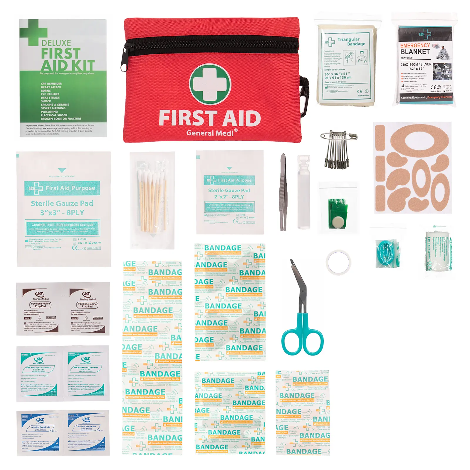 Durable Hot Selling Survival First Aid Kit Portable Mini Travel First Aid Kit with Customize