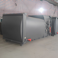 Compacteur de déchets mobile 5-18m pour extérieur, équipement de tri des déchets, machine compacteuse de déchets en métal 3kW 1