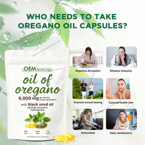 Cápsulas de Gel Suave de Aceite de Orégano y Aceite de Semilla Negra OEM al Mejor Precio para el Apoyo de la Salud Digestiva - Product Image 5