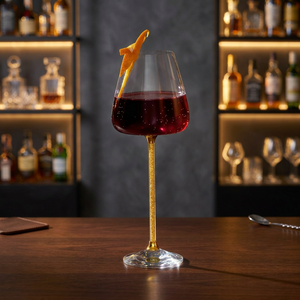Juego de 2 Vasos Altos Clásicos para Cócteles con Decoración de Lámina de Oro de 24K para Bar de Lujo y Bebidas en Casa - Product Image 5