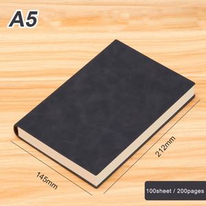 Wholesale 100 Sheets Thick Soft PU Leather <b>A5</b> <b>Notepad</b> Academic University Student Record Notebook Journal - Product Image 6