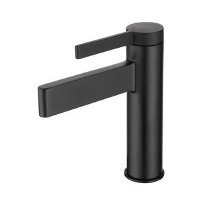 Grifo <span class=keywords><strong>de</strong></span> <span class=keywords><strong>Baño</strong></span> Moderno Negro Mate Tipo Cascada, Mezclador <span class=keywords><strong>de</strong></span> Lavabo <span class=keywords><strong>de</strong></span> un Solo Orificio con Manija <span class=keywords><strong>de</strong></span> Palanca Moderna - Product Image 6