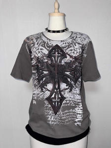 T-shirts en coton lourd à lavage acide imprimés en DTG avec logo personnalisé, vêtements streetwear, t-shirts surdimensionnés Y2K, <span class=keywords><strong>grossiste</strong></span> <span class=keywords><strong>pour</strong></span> hommes - Product Image 2