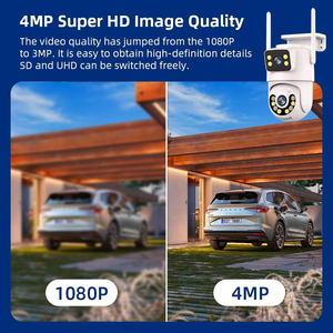8MP 4K <b>Wireless</b> PTZ Dome Network <b>Camera</b> Dual Lens Wide Angle CMOS Sensor Night Vision WiFi Outdoor Home <b>Security</b> P2P - Product Image 3