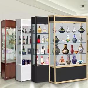 Tủ trưng bày xoay tròn kiểu dáng đẹp có đèn, lắp ráp sẵn, chất liệu kính, dành cho cửa hàng bán đồ hút thuốc, đang bán - Product Image 5