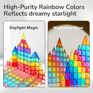 Mideer Light & Shadow Magnet fliesen Bausteine mit 8 klaren Spiegels tücken Buntes transparentes Design für kreatives Spiel - Product Image 5