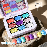 Palette de 9 couleurs personnalisée sous marque privée – Gel sculptant crémeux semi-solide sans résidu pour moulage