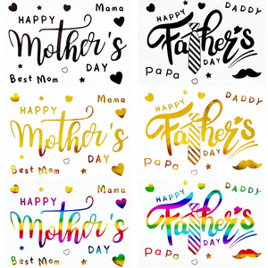 Buona festa della mamma Bobo lettere decalcomanie e adesivi palloncini Bobo in PVC trasparenti decorazioni per festeggiare la festa del papà - Product Image 2