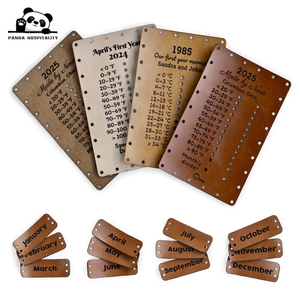 Etiqueta <span class=keywords><strong>de</strong></span> Color Personalizada para Mantas <span class=keywords><strong>de</strong></span> Ganchillo, Cuero Sintético para Artículos Hechos a Mano <span class=keywords><strong>de</strong></span> Punto y Ganchillo, Rangos Personalizados - Product Image 1