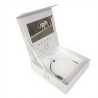 Boîte cadeau vidéo de luxe personnalisée avec écran LCD, boîte d'invitation en papier pour événements promotionnels d'entreprise