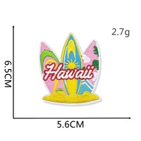 Patchs d'été personnalisés Hawaï, broderie tropicale Masque Tiki, badge Flamant rose et Cocotier, applique thermocollante pour vêtements de fête à la plage