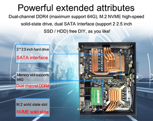 อินเทล คอร์ ไอ5 ไอ7 ไอ9 รุ่นที่ 9 รุ่นที่ 12 พร้อม WIFI LAN การ์ดจอแยก RTX3050 RTX3060 12G คอมพิวเตอร์พีซี คอมพิวเตอร์เล่นเกม มินิพีซี - Product Image 3