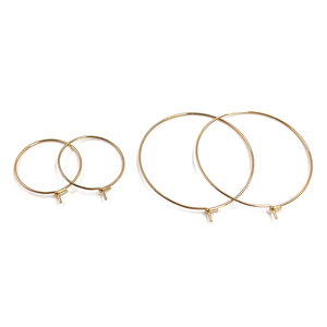 Stainless Steel Rose Gold Hoop Earrings Open Big Round Wire DIY <strong>Jewelry</strong> Making <strong>Supplies</strong> Earring Findings Jialin <strong>Brand</strong> Made China - Product Image 6