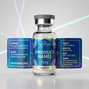 OEM Custom Hologram Peptide Packaging <strong>Labels</strong> <strong>Stickers</strong> Waterproof for 3ml 5ml <strong>10ml</strong> Laboratory Glass <strong>Vial</strong> Bottles - Product Image 6