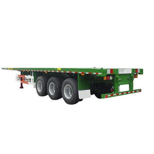 Best Selling H Star 3Axles 60 Ton Steel Flatbed Semi Trailer 20ft 40ft Heavy Duty Frame Shipping Containers - Product Image 4