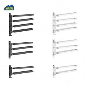 Porte-serviettes mural pliable et rotatif avec bras pivotants pour cuisine, salle de bain, appartement, salle de sport - Product Image 6