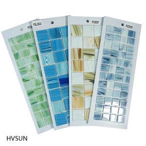 Mosaico de Vidrio Cuadrado Azul Celeste Moderno con Diseño Gráfico para <span class=keywords><strong>Piscinas</strong></span>, Habitaciones, Apartamentos <span class=keywords><strong>y</strong></span> Villas, Precio de Fábrica - Product Image 4