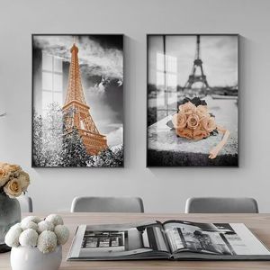 Peinture murale de la Tour Eiffel de <span class=keywords><strong>Paris</strong></span>, papier peint personnalisable sans couture pour chambre à coucher - Product Image 2