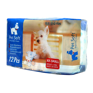 Pet suave tamaño L desechable para pañales a prueba de fugas cachorros de zorra <span class=keywords><strong>mujer</strong></span> pañales para perro - Product Image 5