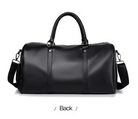 Sac de voyage en cuir pour affaires avec compartiment à chaussures indépendant, poche séparée pour articles mouillés et secs, grand sac de sport à bandoulière