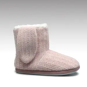 HC-892 crochet lovely girls hot selling house slipper boots with cute ears