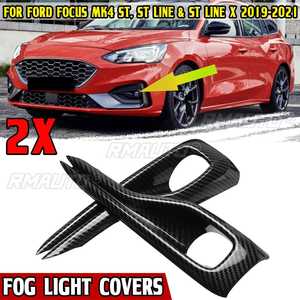 2 pièces de couvre-phares antibrouillard avant de voiture aspect fibre de carbone pour Ford Focus MK4 ST ST Line & ST Line X 2019 2020 2021 - Product Image 1
