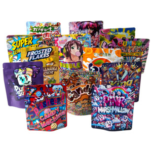 Bolsas Mylar Personalizadas a Prueba de Olores con Cierre Superior y Caja, 3.5g 7g 1oz 1lb, Paquetes Comestibles <span class=keywords><strong>Cali</strong></span> para Gomitas y Dulces - Product Image 1