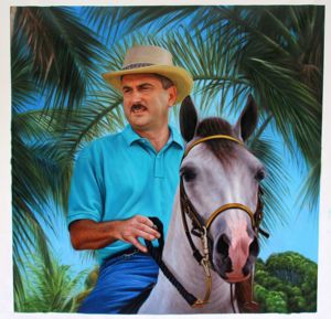 Cuadro Realista Pintado a Mano Personalizado, Decoración de Pared para Dormitorio, Retrato de Personas con <span class=keywords><strong>Mascotas</strong></span>, Pinturas al Óleo a Partir de Foto - Product Image 2