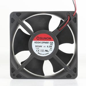 Sunon asli 5V 12V 48V DC 24V 6.2W AC EC 12038 Inverter 12CM Inverter Server bola ganda 2 kawat kipas pendingin KD2412PMB1-6A - Product Image 1