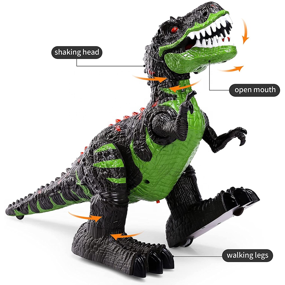 8 Channels Electric RC T-Rex Toy - Walking & Rotating Dino