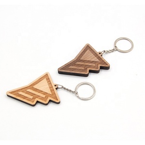Hot Selling Wooden Keychain Custom Design Wood Keyring